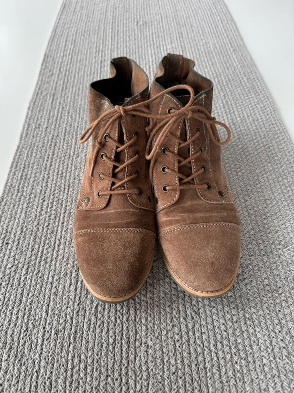 Diba Tan Suede Lace Up Ankle Boots Sz 9 - Picture 8 of 8